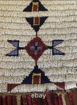 Handmade Plains Native American Lakota Style Beaded work Pipe Bag 30 inch Long