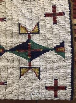 Handmade Plains Native American Lakota Style Beaded work Pipe Bag 30 inch Long