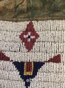 Handmade Plains Native American Lakota Style Beaded work Pipe Bag 30 inch Long