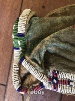Handmade Plains Native American Lakota Style Beaded work Pipe Bag 30 inch Long