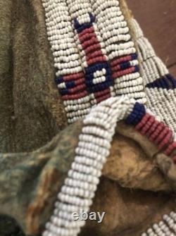 Handmade Plains Native American Lakota Style Beaded work Pipe Bag 30 inch Long Handmade Plains Native American Lakota Style Beaded work Pipe Bag 30 inch Long