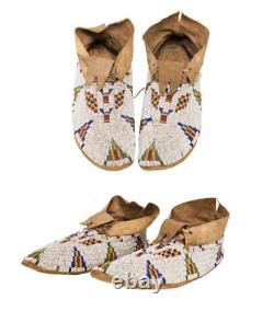 Handmade Sioux Style Beaded Moccasin Native Powwow Regalia BM912