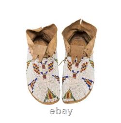 Handmade Sioux Style Beaded Moccasin Native Powwow Regalia BM912