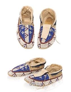 Handmade Sioux Style Beaded Moccasin Native Powwow Regalia BM913