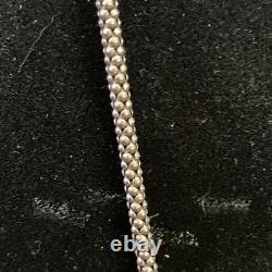 Hopi Vintage Signed Kokopelli Oval Overlay Pendant Sterling 925 w 28 Rope Chain