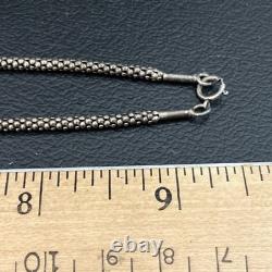 Hopi Vintage Signed Kokopelli Oval Overlay Pendant Sterling 925 w 28 Rope Chain