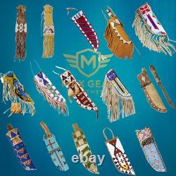 Indian Beaded Cover Native American Sioux Handmade Knife Sheath
