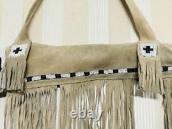 Indian Beaded Gun Cover Native American Sioux Style Leather Rifle Scabbard S502