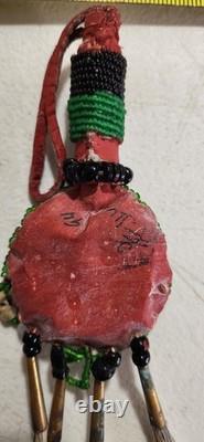 Indian Beaded Leather Rattle