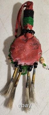 Indian Beaded Leather Rattle