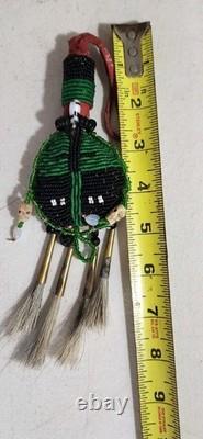 Indian Beaded Leather Rattle