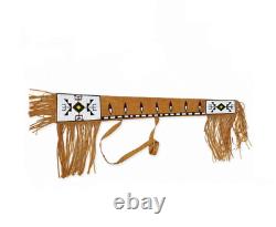 Indian Beaded Native American Rifle Scabbard Sioux Style Suede Leather Gun Cover