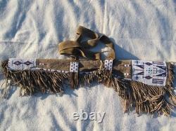 Indian Beaded Native American Rifle Scabbard Sioux Style Suede Leather Gun Cover