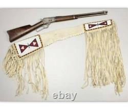 Indian Beaded Rifle Scabbard Sioux Style Suede Leather Native American S508