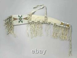 Indian Beaded Scabbard Sioux Style Suede Leather Native American