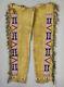 Indian Beaded Sioux Suede Leather Chap Cowboy Hide Leggings L710 Native American