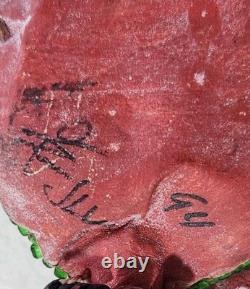 Indian Native American Beaded Leather Rattle Signed 1994