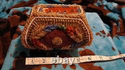 Iroquois Beaded Box Purse 1800s/1900s