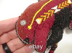 Kerwin Davenport Meskwaki Native American Beaded Fetish Heartline Bear Amulet