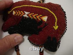 Kerwin Davenport Meskwaki Native American Beaded Fetish Heartline Bear Amulet