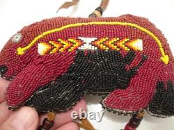 Kerwin Davenport Meskwaki Native American Beaded Fetish Heartline Bear Amulet