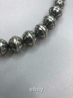 Kokopelli handmade bead necklace, 18 Navajo style Pearls A. S. EB8