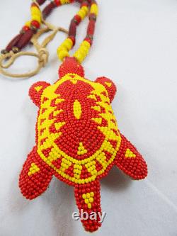 LAKOTA SIOUX NATIVE AMERICAN BEADED turtle amulet wearable
