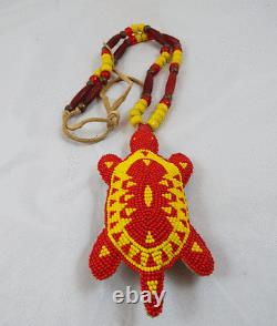 LAKOTA SIOUX NATIVE AMERICAN BEADED turtle amulet wearable