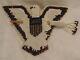 LARGE! Native American Indian beaded FLAG BALD EAGLE hair barrette hairpiece