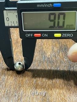 LARRY CURLEY Sterling Silver Square CUBE LOOSE BEADS Necklace 78.8 NAVAJO