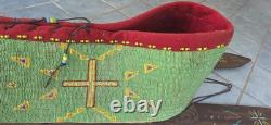 Lakota Plains Native American Beaded Cradleboard Charles & Hazel Fasthorse Rare