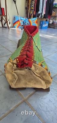 Lakota Plains Native American Beaded Cradleboard Charles & Hazel Fasthorse Rare