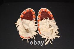 Lakota Sioux Beaded Antique Native American Indian Moccasins Vintage 10