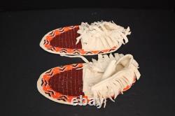 Lakota Sioux Beaded Antique Native American Indian Moccasins Vintage 10