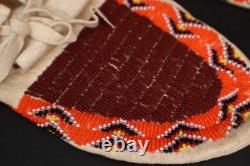 Lakota Sioux Beaded Antique Native American Indian Moccasins Vintage 10