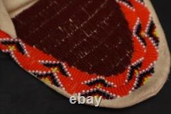 Lakota Sioux Beaded Antique Native American Indian Moccasins Vintage 10