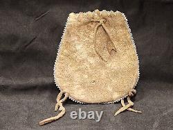Lakota Sioux Plains Indian Native American Beaded Leather Hide Bag Purse Pouch