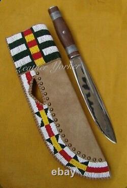 Lakota Style Indian Beaded Native American Leather Knife Sheath S839