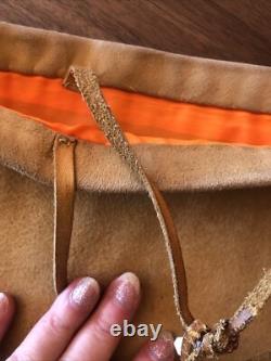 Large Native American Beaded Flat Bag Soaring Eagle, Riding Wave, Lightning Bolt