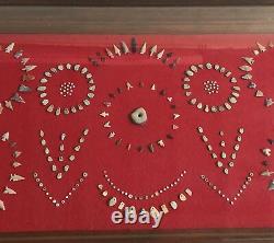 Large Native American Indian Arrowheads Beads Artifacts Omaha Framed Museum Lot