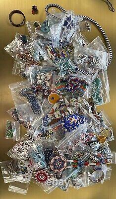 Large lot of 125 Native American Bead Work Pieces