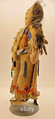 Late 1800s Intricate Plains Native American Buckskin/Horsehair/Beaded Doll