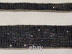 Leather beaded necklace & bracelet vintage handmade native american STORMIE ART