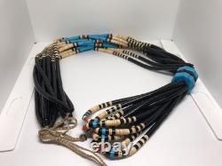 Long 42 Inch Native American Beaded Lariat Bold Artisan Composite
