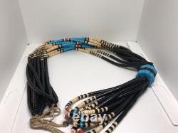 Long 42 Inch Native American Beaded Lariat Bold Artisan Composite