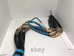 Long 42 Inch Native American Beaded Lariat Bold Artisan Composite