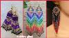 Long Fringe Glass Beads Earrings Seed Beads Earrings Native American Ethnic Style Beaded Earrings