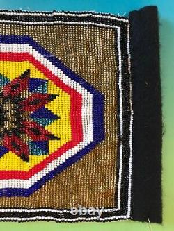 Loomed Beaded Art Rug by Charles Smith Native American Indian Beadwork Bead