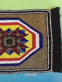 Loomed Beaded Art Rug by Charles Smith Native American Indian Beadwork Bead