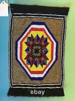 Loomed Beaded Art Rug by Charles Smith Native American Indian Beadwork Bead